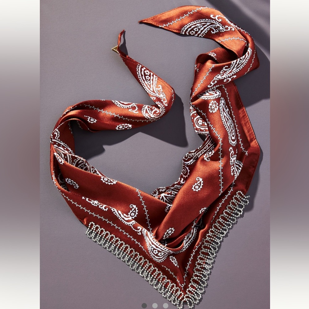 Rhinestone paisley scarf necklace ANTHROPOLOGIE